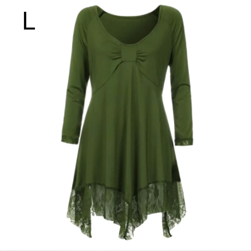 Robe grande taille pour femmes, polyvalente et élégante, col en V, à la mode, élégante et confortable, vert XL