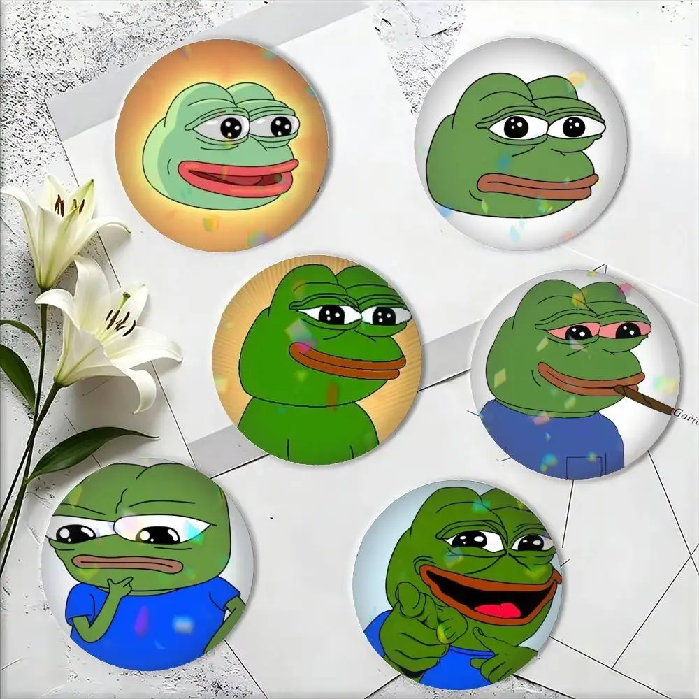 

Funny Cartoon Pepe the Frog-G 25mm 32mm 44mm 58mm 75mm Brooches Badges Pins for Accessories Gift