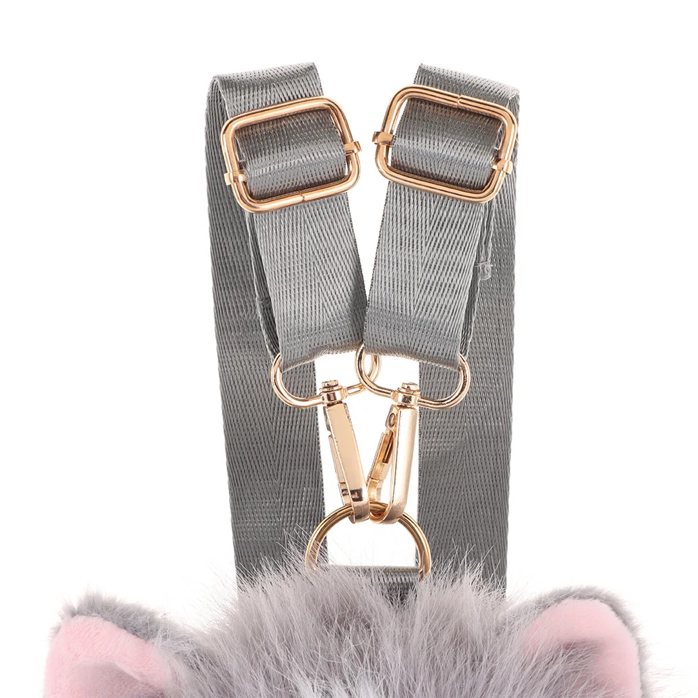 New Realistic Cat Simulated Puppet Cat Backpack Soft Fluffy Cute Cartoon Doll Backpack Shoulder Bag Gifts