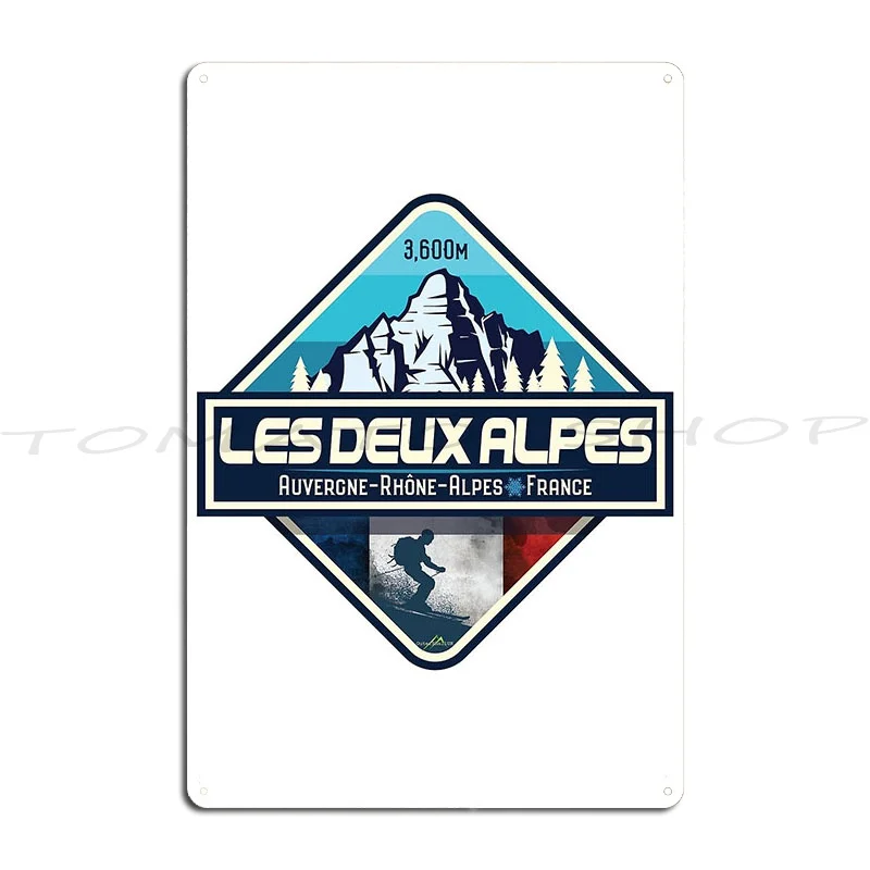Symphonie Neige Et Soleil Ski  Metal Sign Wall Plaque Custom Create Decoration Designer  Tin Sign Poster