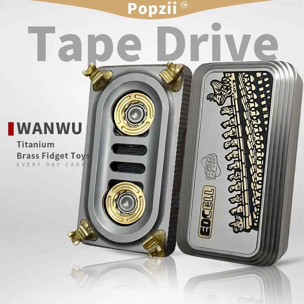 

Пекин EDC SHOWCASE WANWU Tape Drive Титановая латунь Механический слайдер-слайдер Непоседающие игрушки Гаджеты для снятия стресса Игрушки для беспокойства