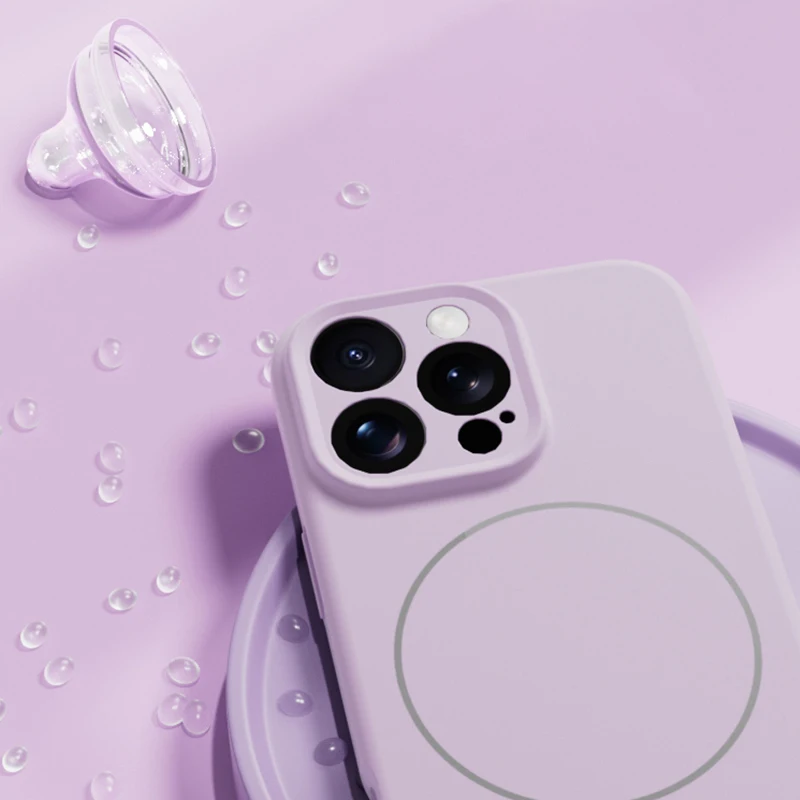 Original For Magsafe Liquid Silicone Soft Case For iPhone 11 12 13 14 15 16 Pro Max Plus XR XS X 16E Magnetic Matte Bumper Cover