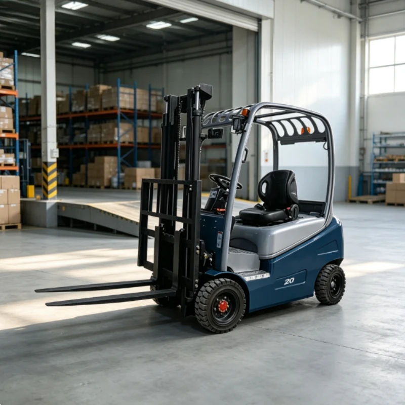 Logistics Distribution Center 2.5 Ton 4 Wheel Lithium Electric Forklift Fast Safe Stable Loading Unloading Truck
