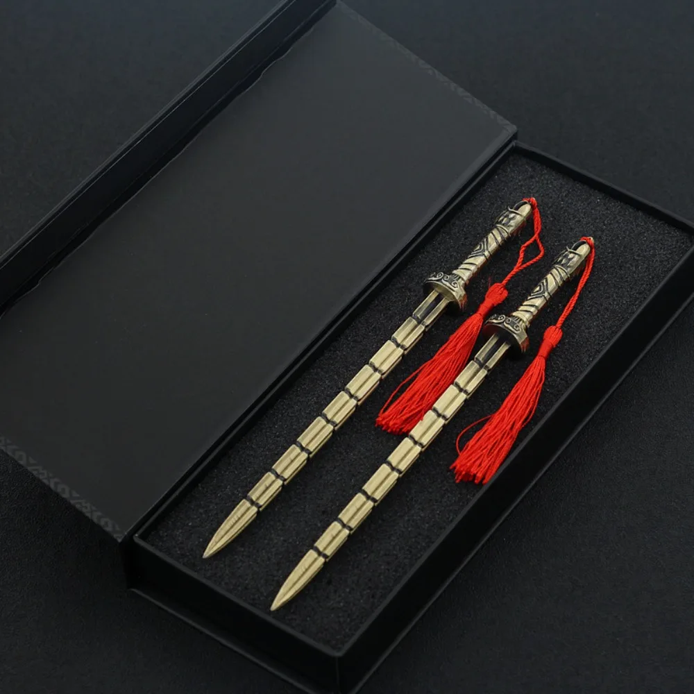 22 cm Qin Qiong Foelie Oude Beroemde Zwaard Randapparatuur Props Metalen Model met Desktop Decoratie Ornamenten Verjaardagscadeautjes Speelgoed Kinderen