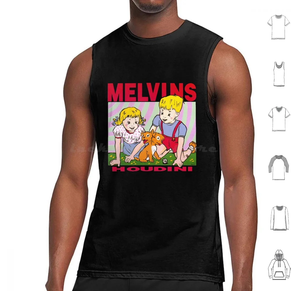 Houdini Tank Tops Print Cotton Melvins Music Album Record Vinyl Band Artist