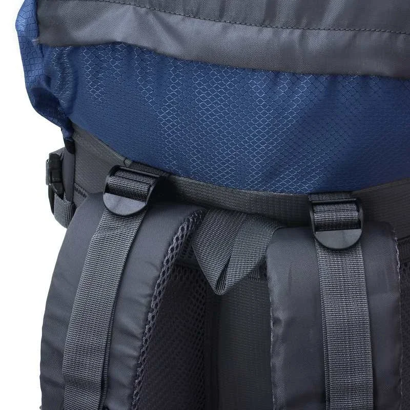 Nylon Water Resistant Outdoor Hiking Backpack 60L Large Capacity Camping Climbing Sports Bag Backpack Man Woman Riding Rucksack