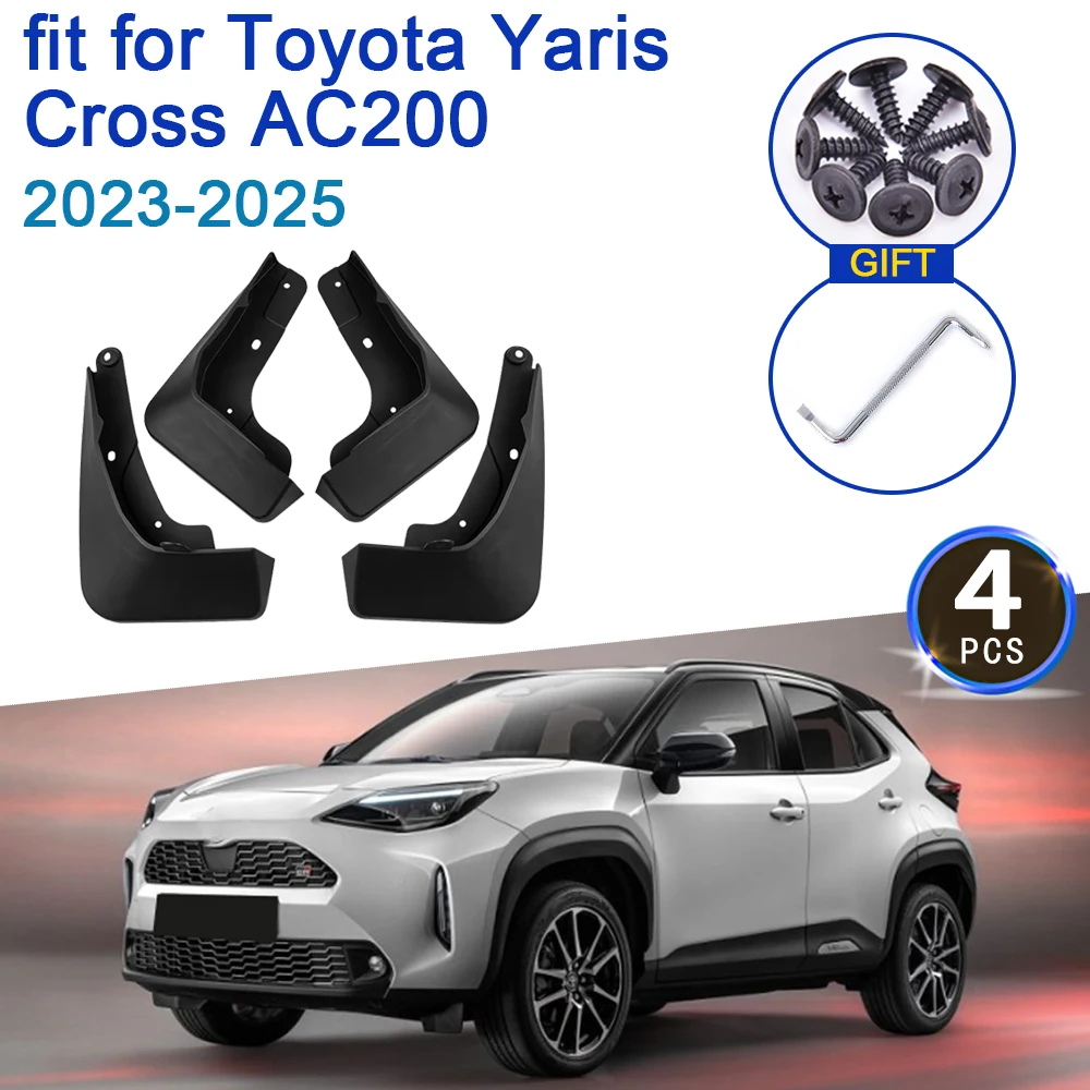 For Toyota Yaris Cross GR S HEV NYC200 AC200 2023 2024 2025 MudFlaps Mudguards Splash Guards Fender Cars Parts Auto Accessories