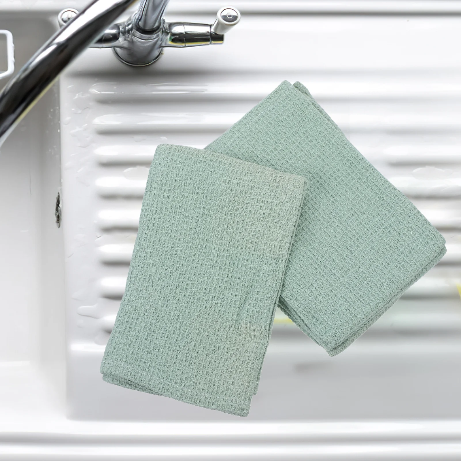 

4pcs Kitchen Dishcloths Waffle Weave Cleaning Cloths For Dishes Oil Stains Absorbent Non-Scratch Wash Towels Dish Cloth Kitchen