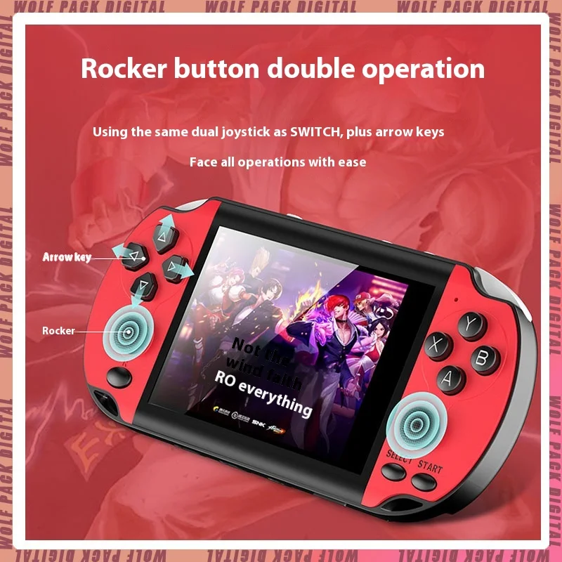 

X7s Dual Joystick Game Console High-definition Large Screen Psp Handheld Game Console 16g Nostalgic Mini Arcade Handheld Gift