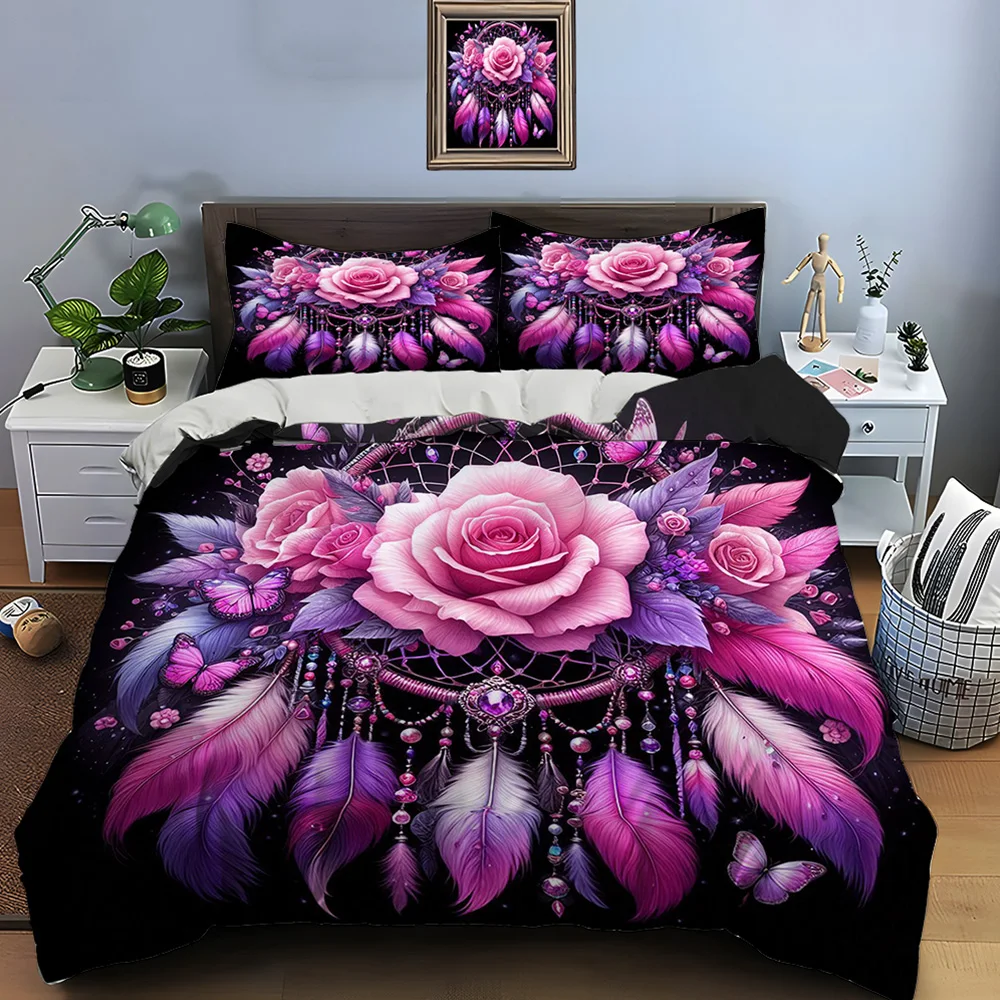 10 Sizes Fantasy Dream Catcher Print Bedding Set Duvet Cover 1 Duvet Cover 2 Pillowcases Adult and Kids Bedding Set Luxury