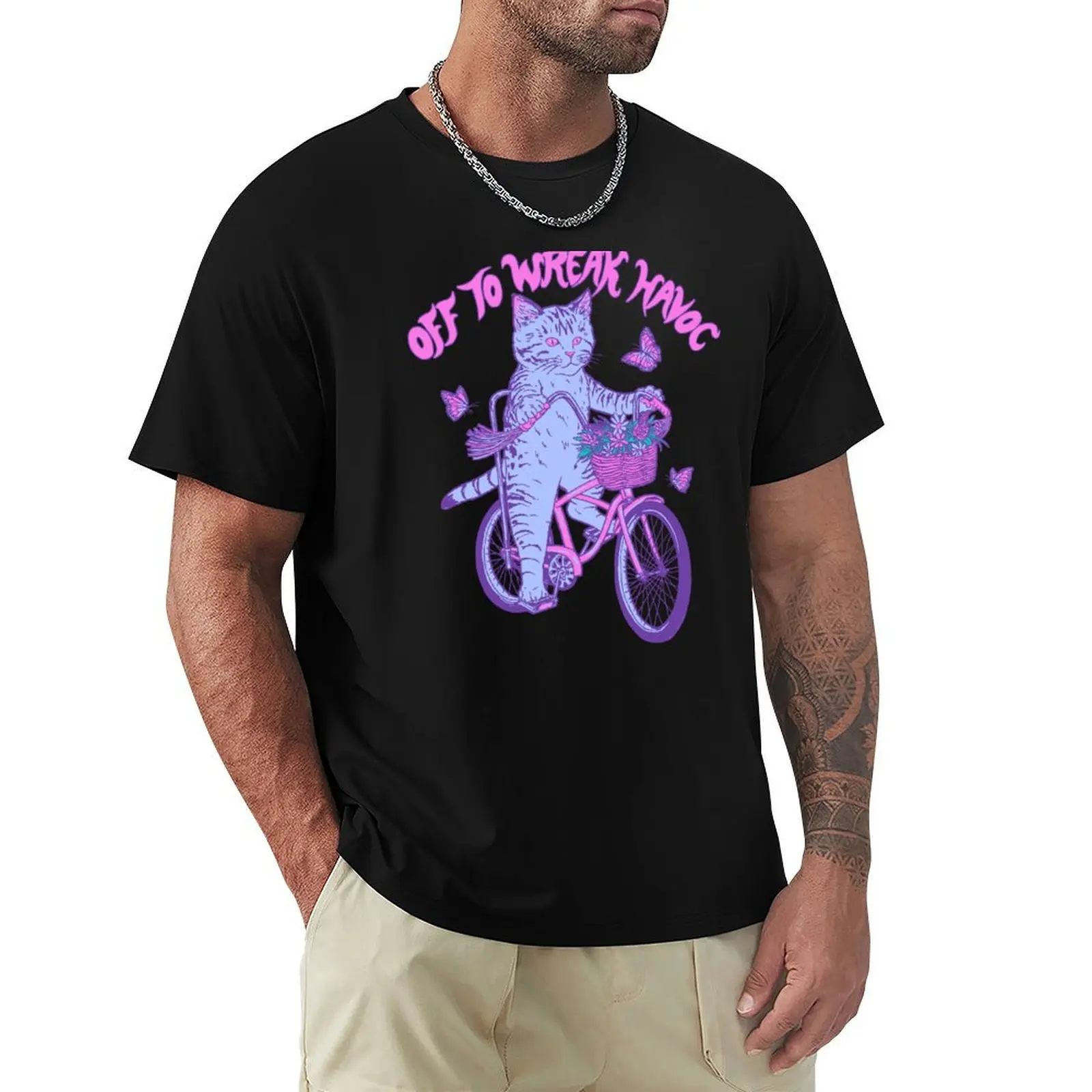 Off To Wreak Havoc T-Shirt No Iron Casual Short Sleeve Top