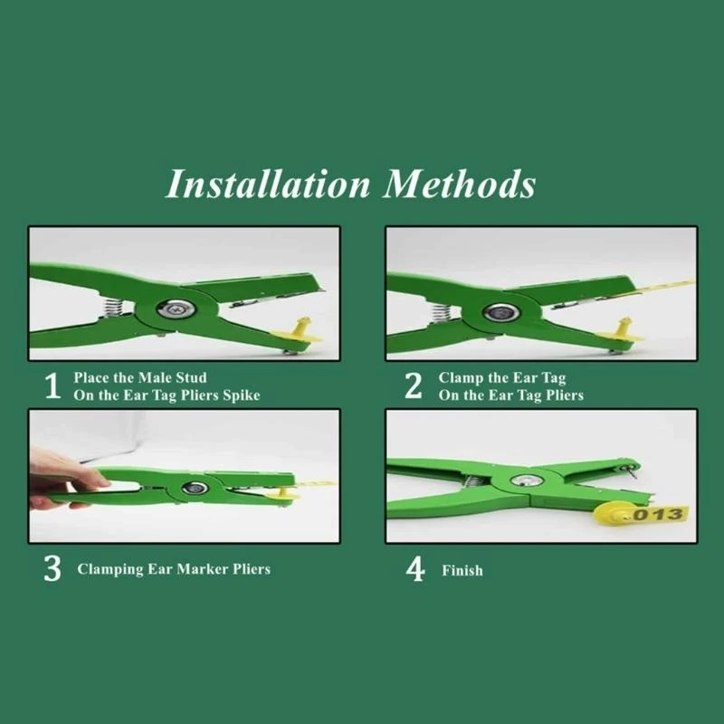 100lots Livestock Earcon Marker Numbered Cow Sheep Rabbit Identification Tool for Cattle Sheep Pigs and Poultry Use