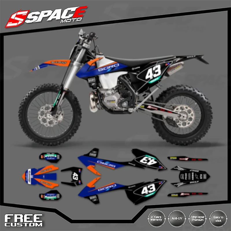

SPACE for KTM EXC125 250 300 350 450 2016-2018 SXF 2017-2019 Custom Motorcycle Graphics Background Decal Decals Stickers Kits 01