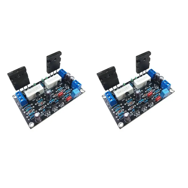 Y44A 2pcs 100W 2SC5200+2SA1943 HIFI Mono Channel Audio Amplifier Board DC35V for Home Theater DIY view 4