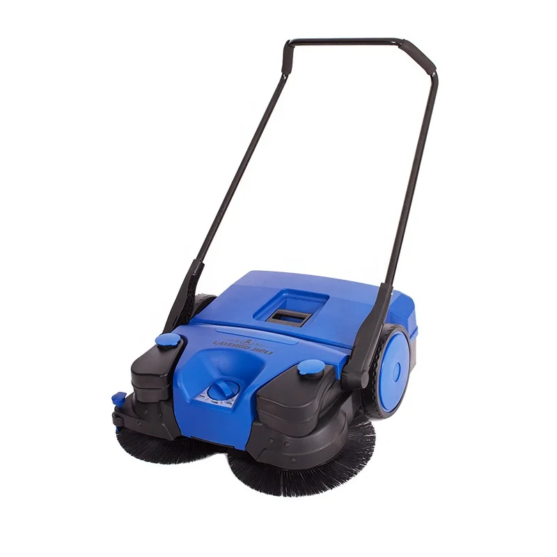 JL780E Walk-behind Flexible Small Brooms Battery Power Floor Sweeper Two Front Brushes With One Roll Brush Triple Brushes 31''