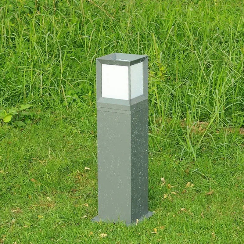 2 pieces/lot square pole bollard column LED light lamp villa garden stand modern waterproof Outdoor post LED lawn light lamp