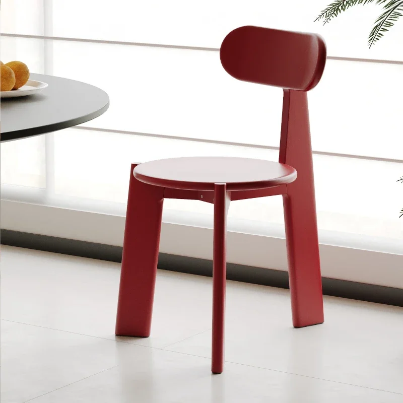 

Dining chair red modern solid wood designer makeup dining table
