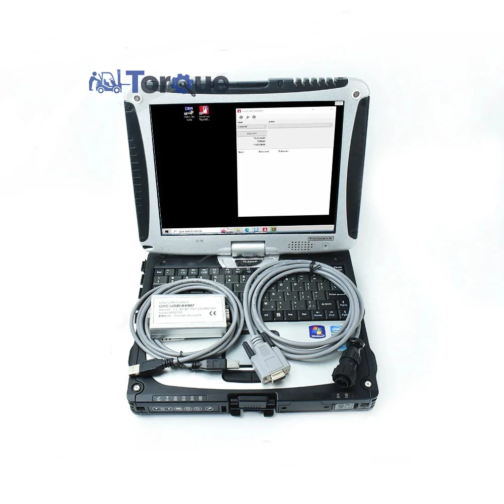 

cf19 + TruckCom ToyotaBT для Toyota BT EMS CAN Suite, интерфейс сервисного связи CPC USB ARM7, диагностический инструмент для вилочных погрузчиков