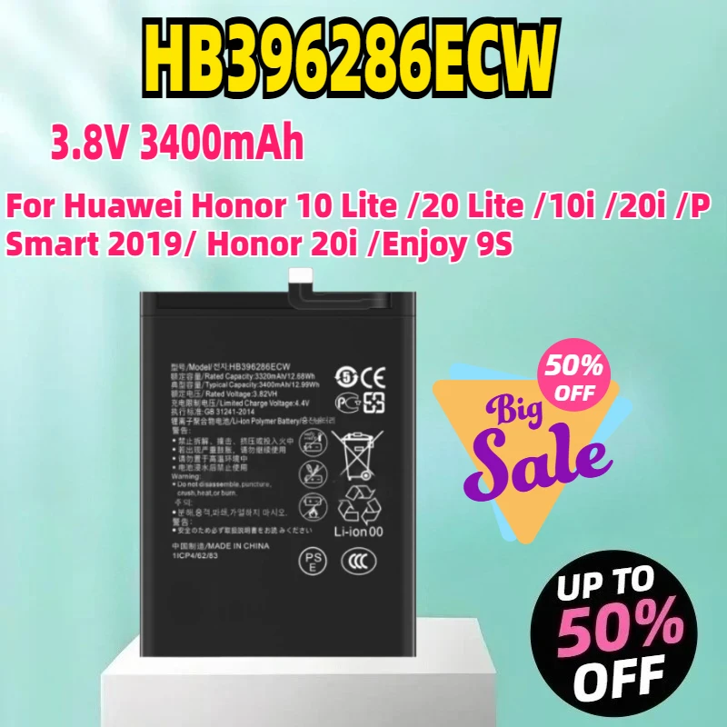 

HB396286ECW 3.8V 3400mAh Battery For Huawei Honor 10 Lite /20 Lite /10i /20i /P Smart 2019/ Honor 20i /Enjoy 9S