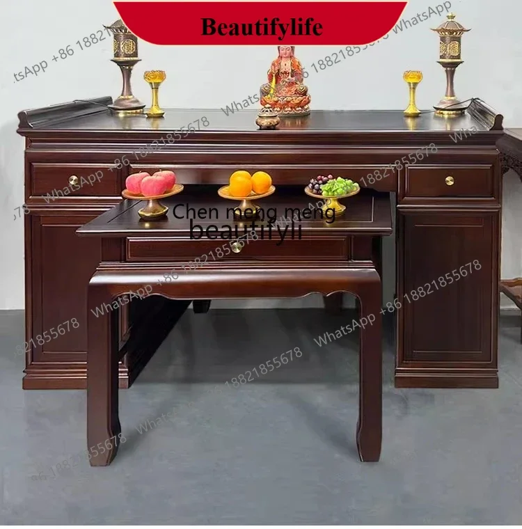 

D178 Offering, Fotai Household Bill Solid Wood Fotai Gong Table Rural Middle Hall Offering Incense Table