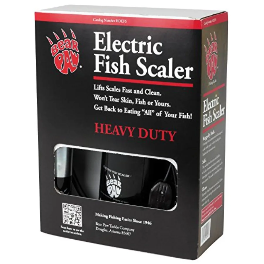 

Heavy Duty Electric Fish Scaler for commercial kitchens, stainless steel body, black and silver, waterproof design with ergonom