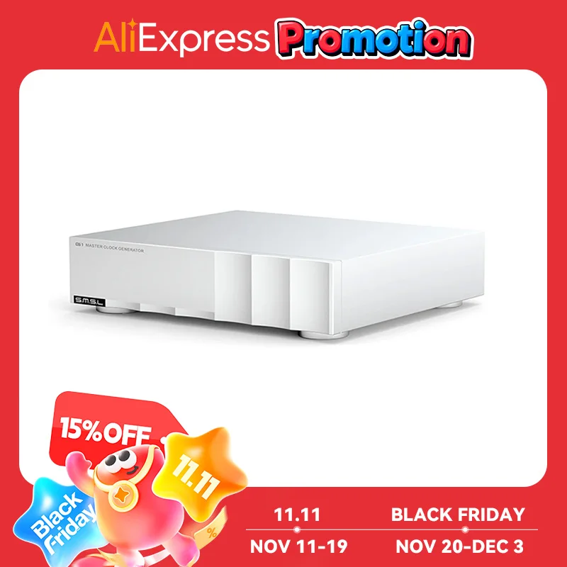 นาฬิกาแม่แบบภายนอก SMSL G1 -105 dBc/Hz ความแม่นยำสูง OCXO นาฬิกาแบบสี่ช่องสัญญาณ ความแม่นยำ ±3 ppb 10MHz สำหรับถอดรหัสการเล่นซีดี
