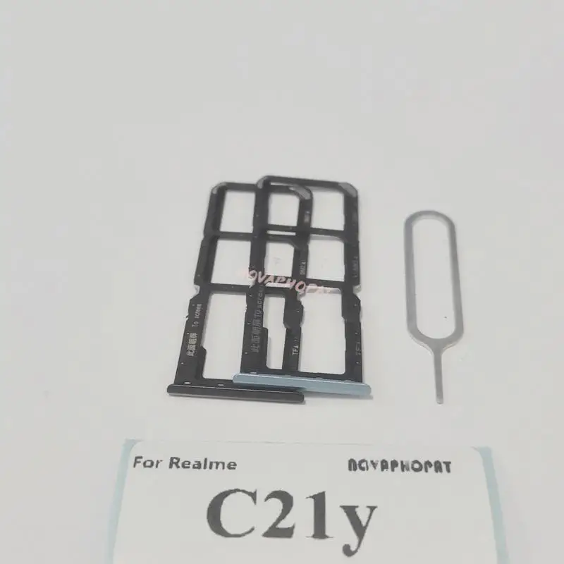 Top Brand New SIM Card Tray For Realme C21y SIM Holder Slot Adapter Reader Pin