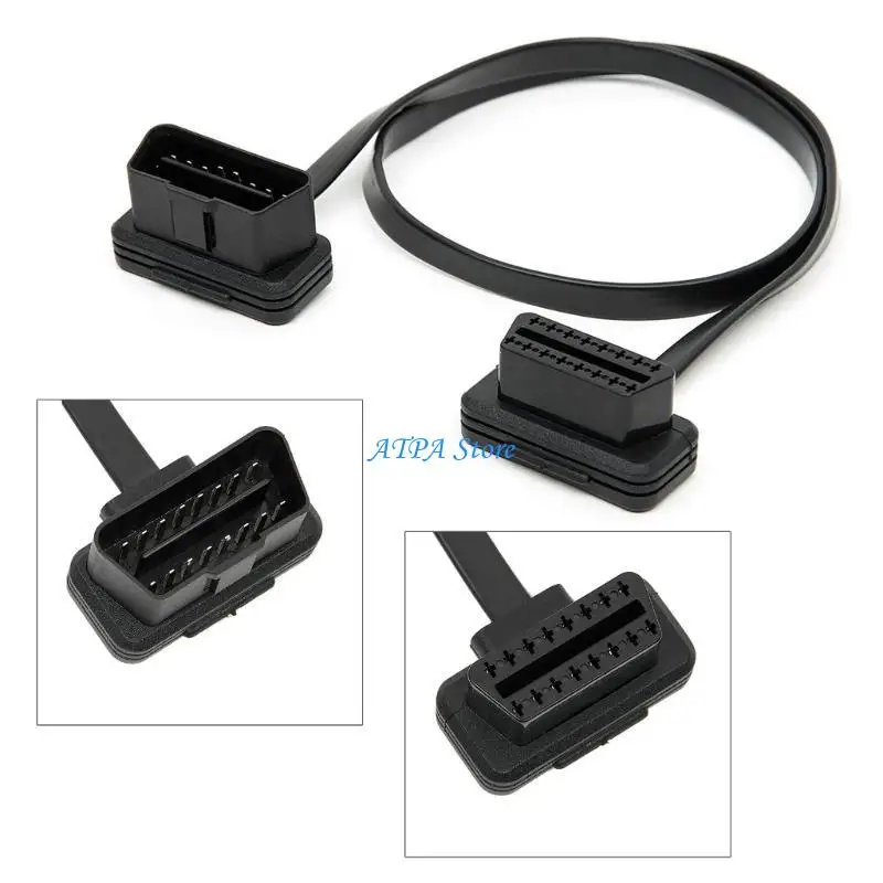 U13C Diagnostische Erweiterungskabel -Adapter OBDII OBD2 Auto Car Männlich an weibliche Autoscanner -Verlängerungsdrahtadapter