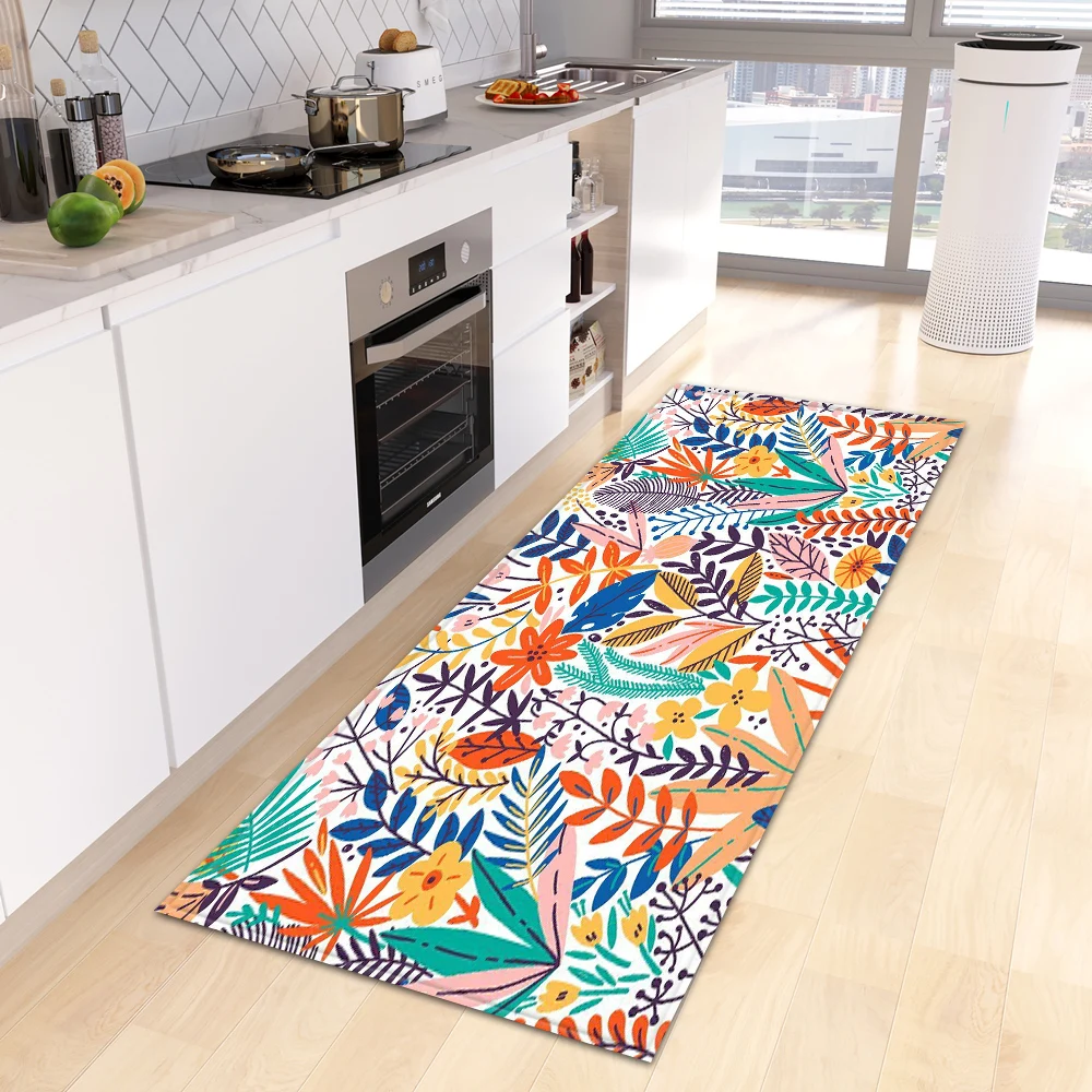 Kitchen Floor Mat Home Living Room Children Bedroom Decoration Long Carpet Hallway Doormat Entrance Door Bath Anti-Slip Foot Rug