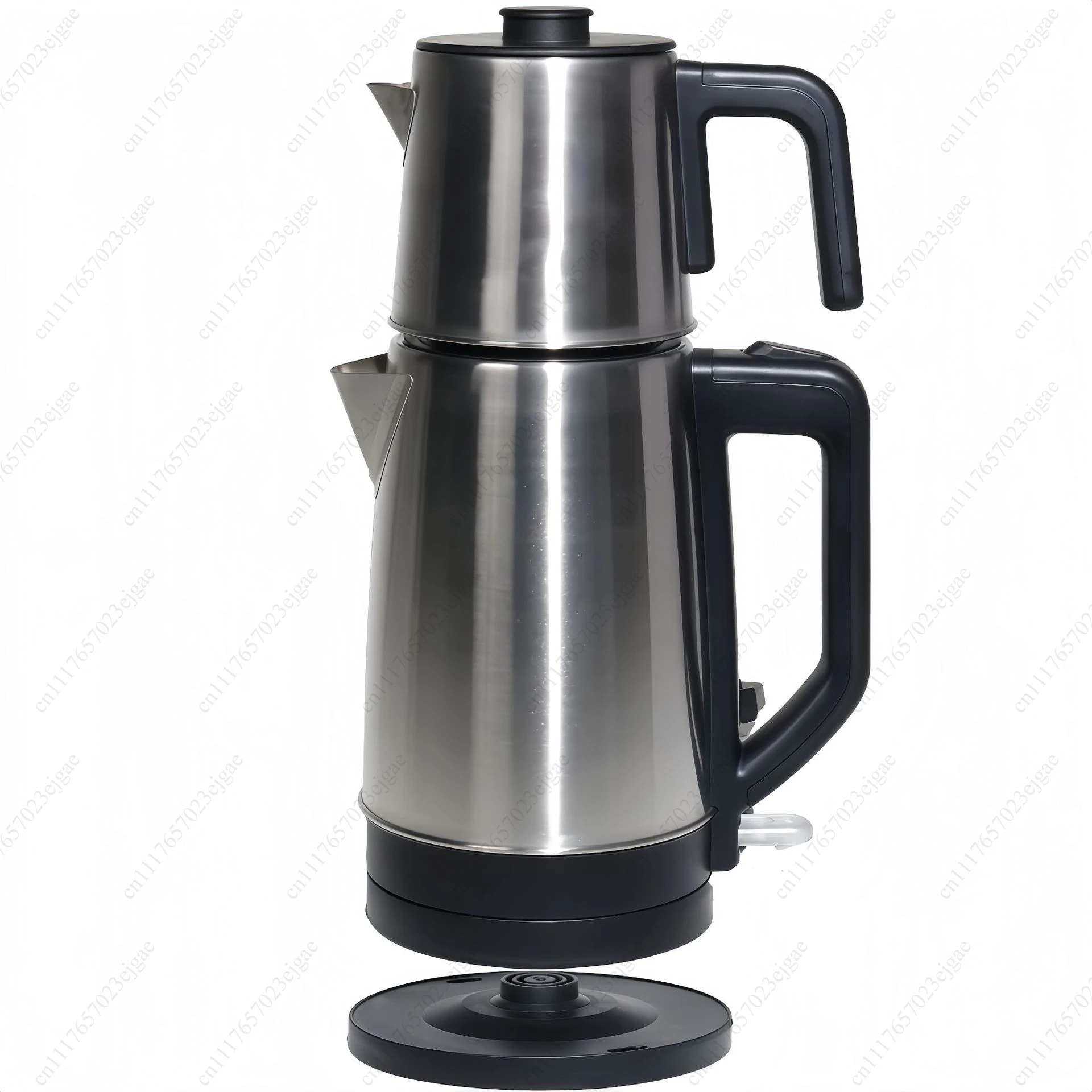Electric Turkish Kettle Set Stainless Steel Herbal Tea Maker Double Kettle Turkish Teapot for Home 220V