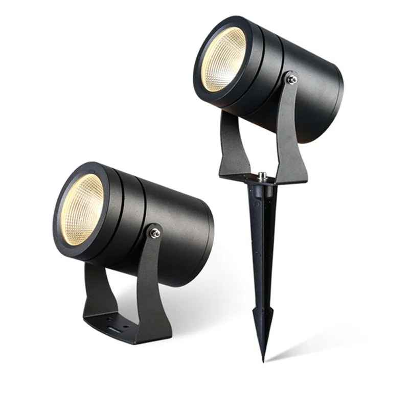 Dimmable Outdoor LED Garden Lighting 5W 7W 10W 15W Spike Lawn Lamp Waterproof AC220V DC12V 24V Path Spotlights for Lawn