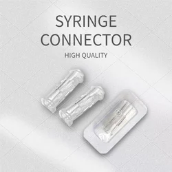 Conector de seringa Luer transparente descartável Acoplador de rosca fêmea duplo Dispositivo orientador de drogas Adaptador estéril