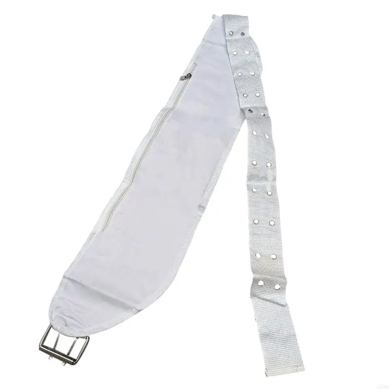 652F Studded Waist Belts for Jeans Pants Stretchy Wide Belt Girdle Arab Fanny Pack White Belt Bag for Cowboy Girdle