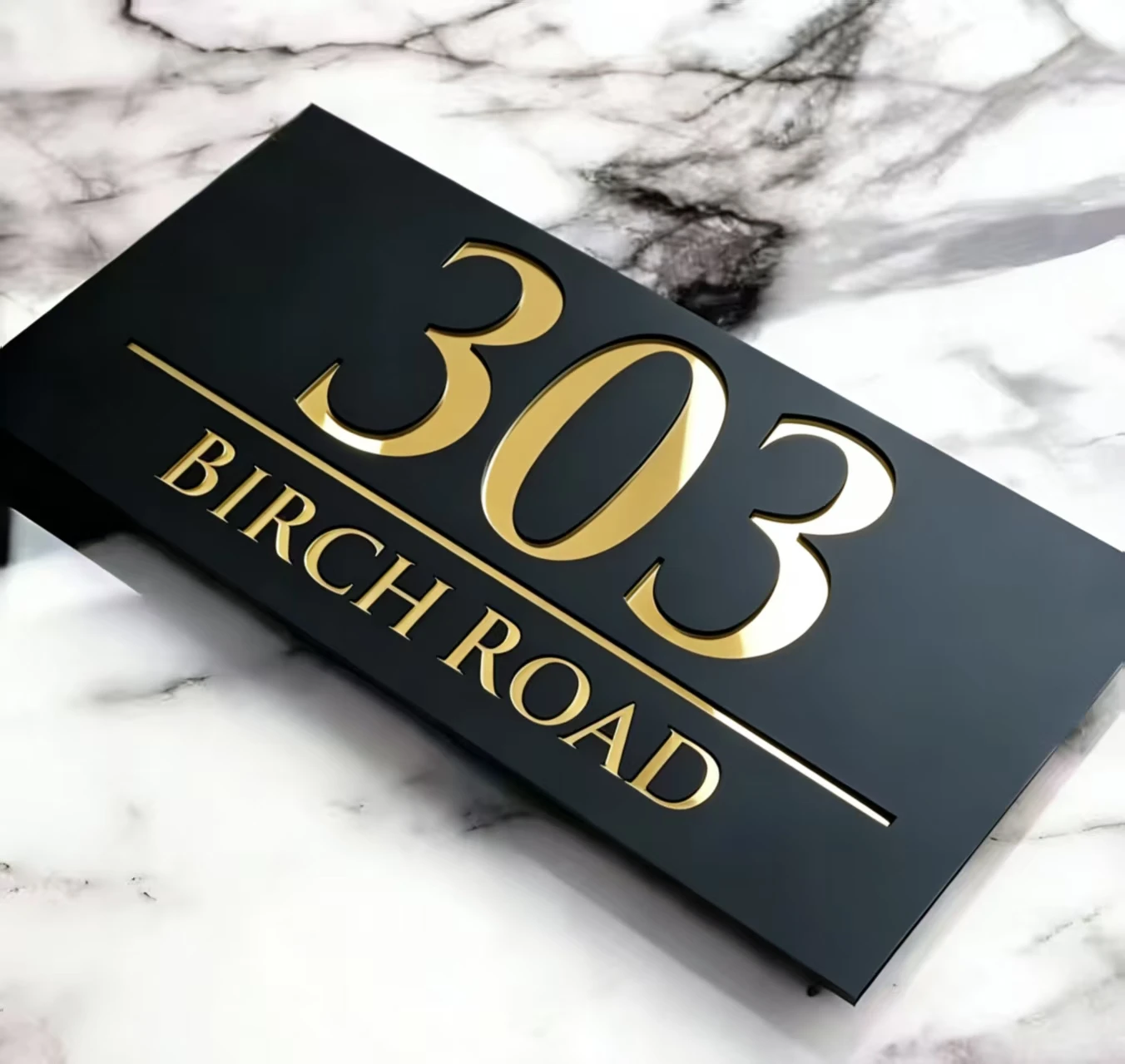 Laser Cut Acrylic 3D Address Sign Outdoor Nameplate Personalized Street House Number Custom Outdoor Door Plate Address Sign