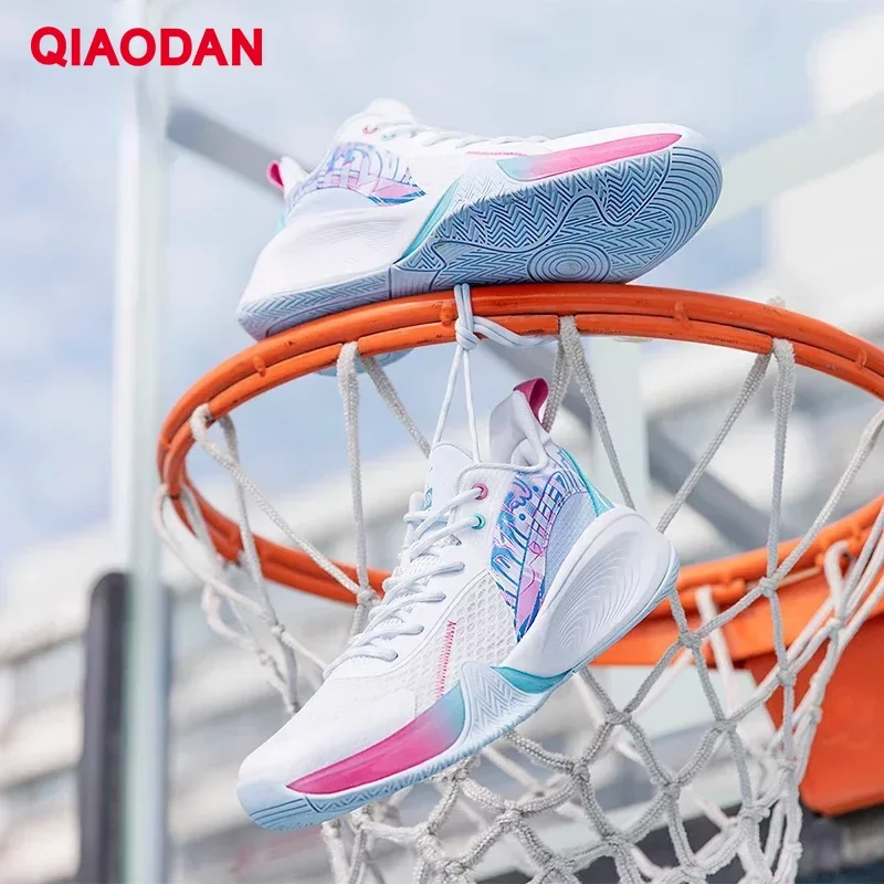 QIAODAN Basketball Shoes for Men 2023 Autumn New Air Mesh Hard-Wearing Comfortable Anti-Friction Breathable Sneaker XM25220106