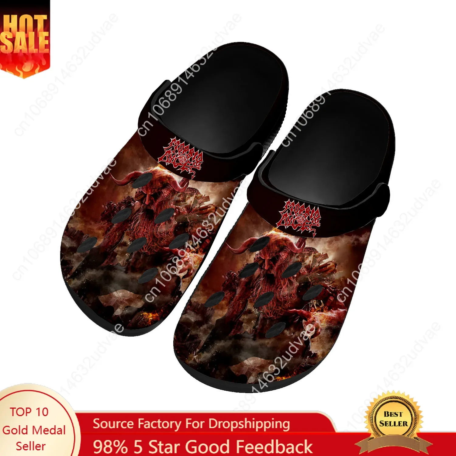 

Morbid Angel Water Shoes Mens Womens Comfortable Fashion Home Garden Clogs Customizd Sandals Beach Breathable Hole Slippers