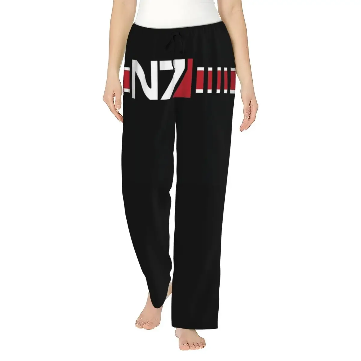 

Женские пижамные брюки Custom N7 Logo с карманами для дома и сна