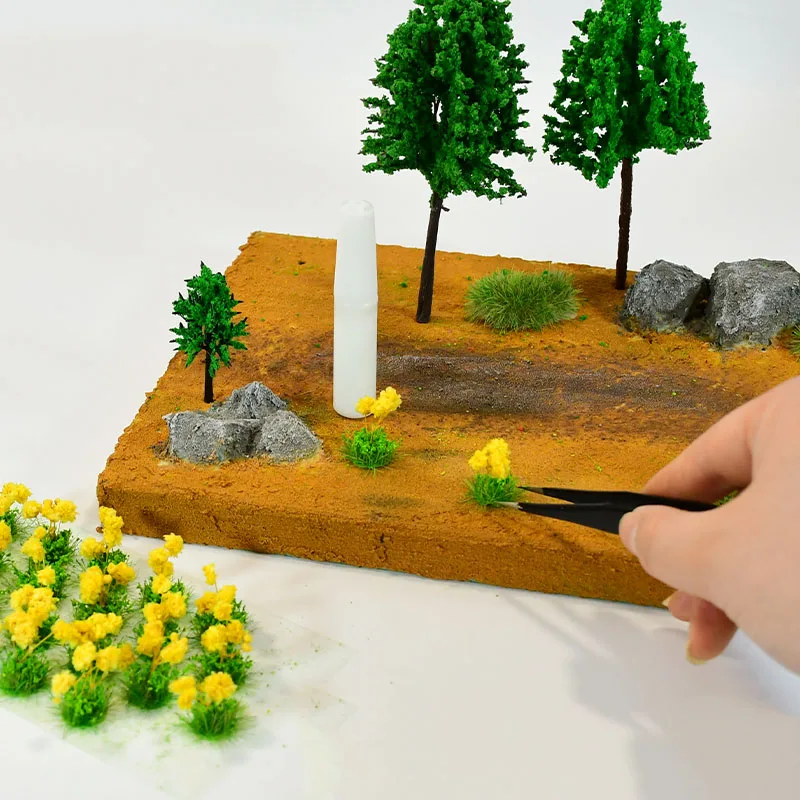 Simulation Miniature Flower Cluster Model Diy Plant Materials Building Sand Table/Garden/HO Railway Scene Layout Diorama Kits