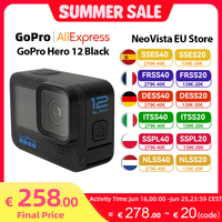 【EU Stock】GoPro HERO12 Black Action Camera HyperSmooth6.0 5.3K60fps Video 27MP Go Pro12 helmet Sport Camera