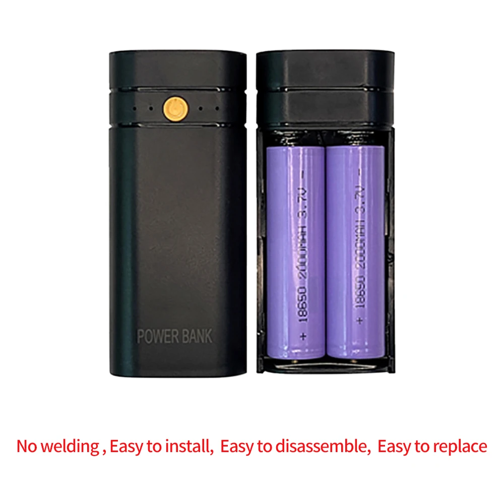 5V 2A 6000mAh USB Type-C 2X 18650 Battery Charger Case DIY Power Bank Box For Phone Electronic Charging Not Including Batteries view 6