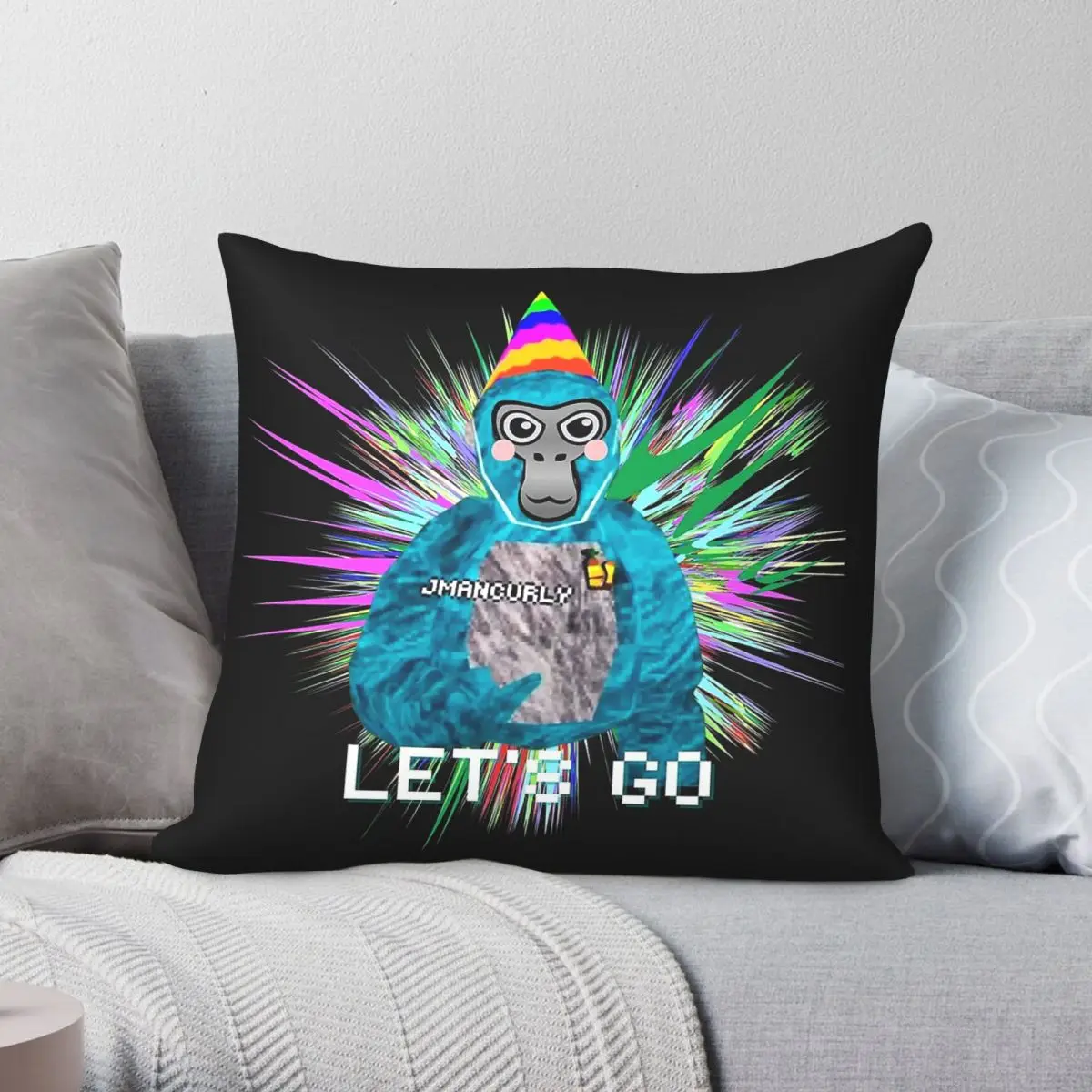 Jmancurly Gorilla Tag Vr Gamer Square Pillowcase Polyester Linen Velvet Printed Decorative Throw Pillow Case Room Cushion Cover
