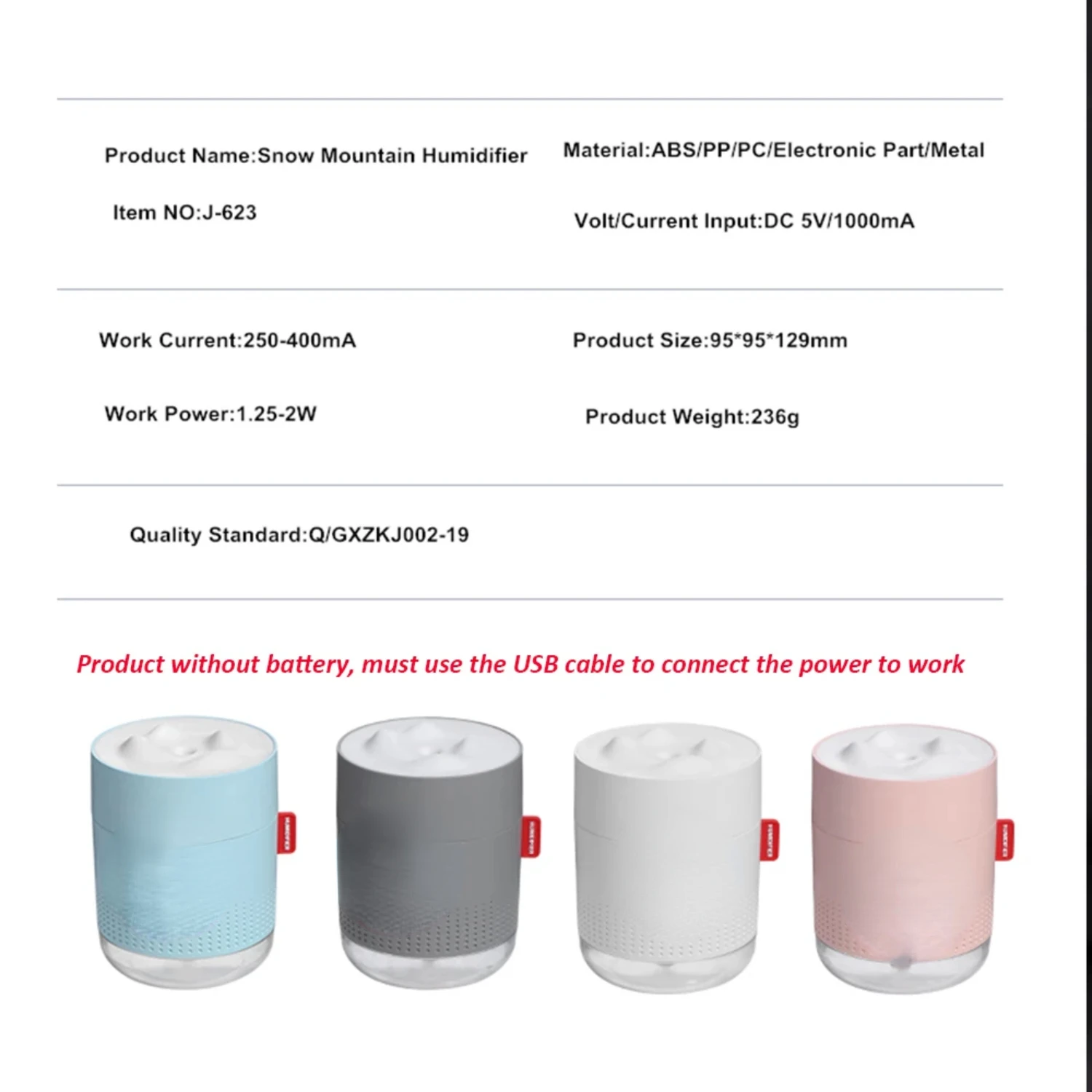 500 ミリリットル USB 加湿器超音波クールウォーターミスト空気加湿器ディフューザー LED ライト付き濃霧加湿器香りディフューザー