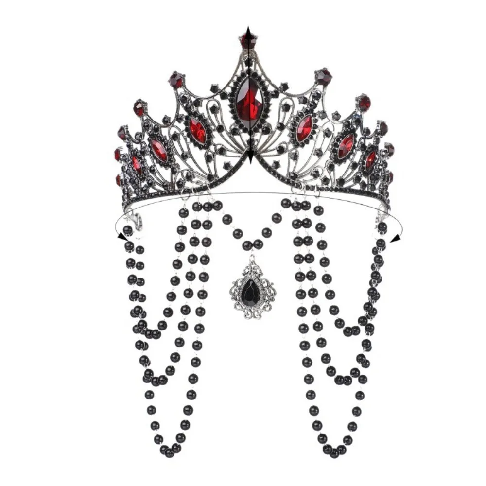 Luxury Baroque Rhinestone Crown Elegant Sacred Goddess Glory Headwear Hair Ornaments Stage Performance Gothic Crowns Headpiece
