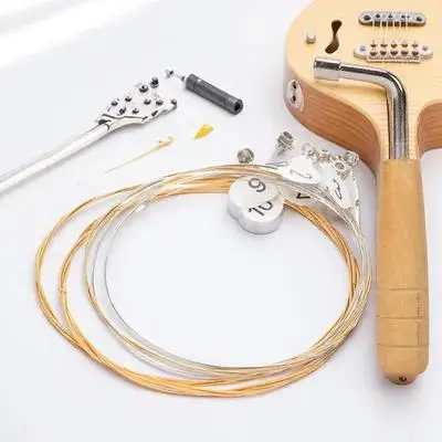 

1Set Durable Metal Lyre Strings Replacement Full Set Tuning Wrench Professional Parts Lyre Strings Set String Replacement