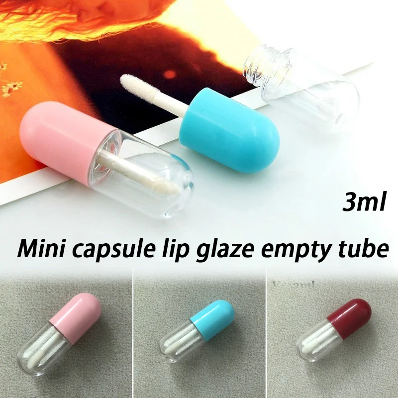 3/5pcs Mini Capsule Empty Lip Glaze Tube Refillable Lip Gloss Lipstick Container Bottles DIY Cosmetic Makeup Tools Accessories