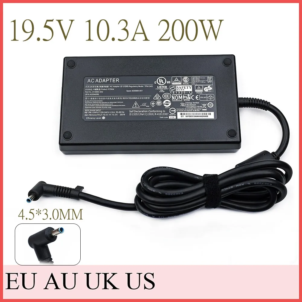 19.5V 10.3A 200W AC Adapter for HP ZBook 17 G5  OMEN 15 15t Laptop  17t TPN-CA03 TPN-DA10 ADP-200HB B W2F75AA