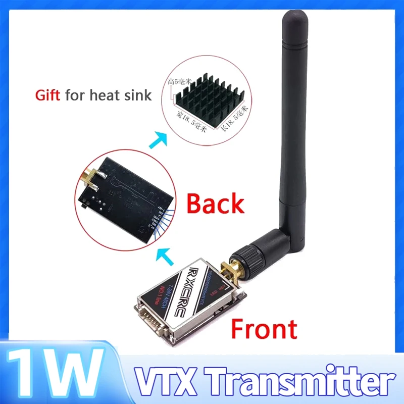 SLONWAKE 5.8G 48CH 1000mW وحدة إرسال VTX قابلة للتعديل للطاقة TBSprotocol للمركبة الجوية بدون طيار RC FPV.