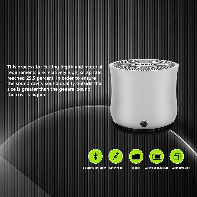 

A2PRO Bluetooth Waterproof Outdoor Portable Metal Casing Bass Speaker with Card Slot Wireless Speaker