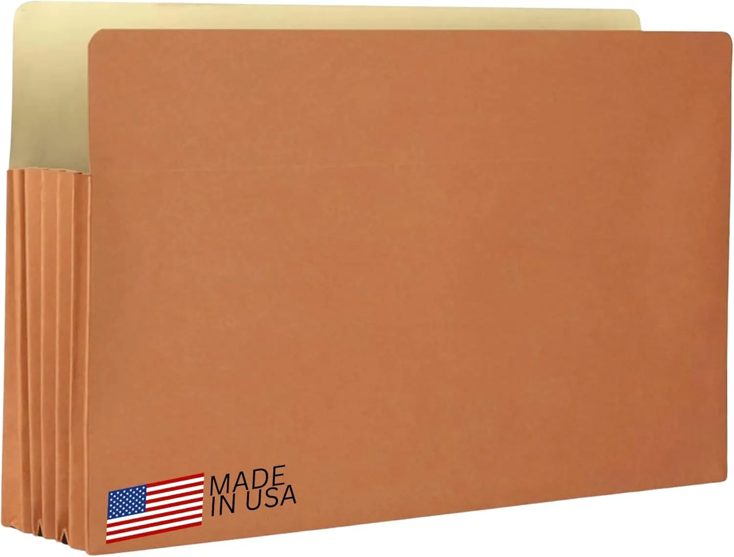 

Expanding Accordion File Folder - Legal Size 8.5x14, 5.25" Expansion, 50 Pack, Red String, Straight Cut Tabs, Office Document Organizer