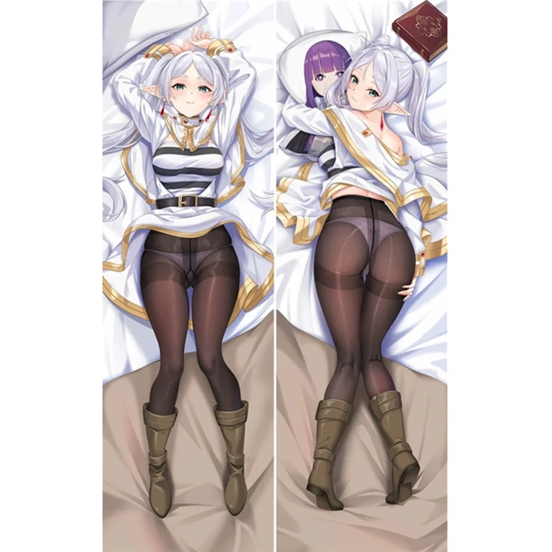 Hot Anime Frieren at the Funeral Frieren Aura Fern Hugging Body Pillow Case DIY Cushion Peach Skin/2way Tricot Pillow Cover